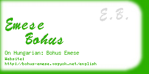emese bohus business card